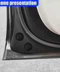 4 Pack Car Silicone Cushion Pads with Self Adhesive Door Silencers and Shock Absorbers installed on a car door edge