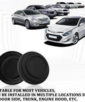 Durable silicone door shock absorbers deliver quiet, cushioned close to protect paint and panels; shown with various cars.