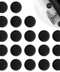 Durable silicone door shock absorbers deliver quiet, cushioned close to protect paint and panels; self-adhesive pads, black, 20-pack.
