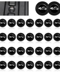 Thickened silicone car door shock absorbers cushion slams with a smooth, quiet close; pack of 30 shown in black.