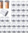 32 Pack Silicone Chair Leg Protectors With Built In Felt Pads For Scratch Free Floors Noise Free Movement And Easy Smooth Gliding Fits Round Chair Legs From 1.31 To 2.00 Inches Diameter And Square From 1.19 To 1.56 Inches displayed
