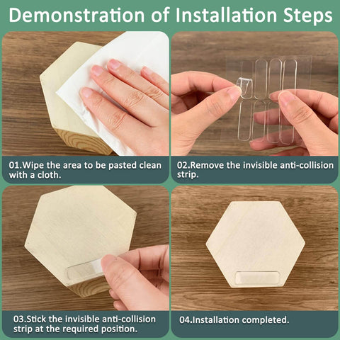 Demonstration of Eight Pack Silicone Anti Collision Pads Clear Strips With No Slip And Sound Dampening For Furniture Doors Windows And Cabinets Protection These Cushions Blend In While Providing Strong Adhesive Hold And Soft Cushion Protection Against Scrapes installation steps.