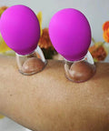 Silicone Cupping Device For Full Body Massage And Lymphatic Drainage Studio Grade Back Massager suction cups in use on arm