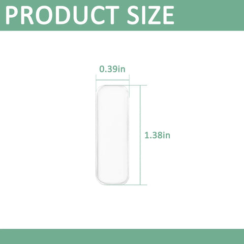 Dimensions of Eight Pack Silicone Anti Collision Pads Clear Strips With No Slip And Sound Dampening For Furniture Doors Windows