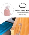 Self Adhesive Clear Rubber Door Bumpers One Quarter Inch Diameter By One Sixteenth Inch Thick Heavy Duty Non Slip Bumpers shown