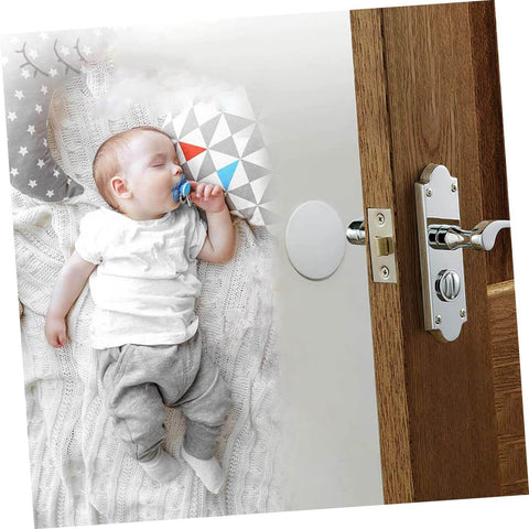 Soft silicone door mat set absorbs shocks and mutes door slams, protecting walls and door edges with flexible cushion pads.