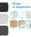 Square silicone door knob guards in black, white, gray for home office school, Six Pack Silicone Door Knob Guards Wall Shields Self Adhesive