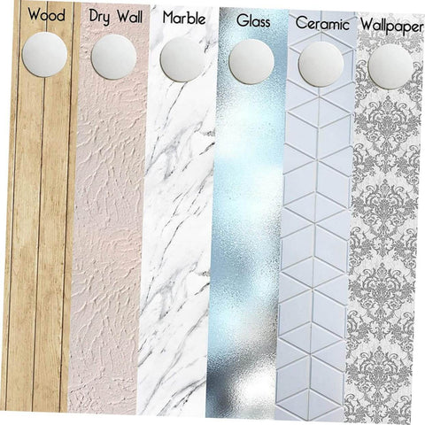 Soft silicone door mat set absorbs shocks and mutes door slams featured on wood, drywall, marble, glass, ceramic, wallpaper surfaces.