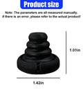 4 Pack Car Silicone Cushion Pads With Self Adhesive Door Silencers And Shock Absorbers, Black silicone pad dimensions 1.42x1.01 inches.