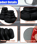 4 Pack Car Silicone Cushion Pads With Self Adhesive Door Silencers And Shock Absorbers, Universal Anti Collision Buffer Protectors For Most Cars, Durable Weather Resistant, Noise Dampening Door Bumpers, Black Finish