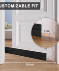 Door Draft Stopper For Bottom Of Door, Weather Stripping Seal To Block Drafts And Noise, 39 Inch Silicone Gap Filler installed