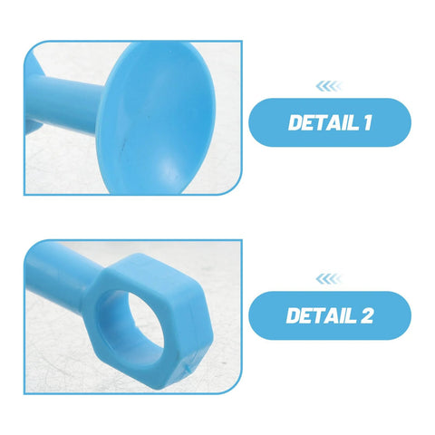 Close-up of blue silicone suction cup and hexagonal handle from 4 Pack Anti Collision Door Handle Stoppers Silicone Suction Cup Silencer Pads For Quiet Doors Non Drilling Wall Protection Preventing Bumps And Scratches In Home Or Apartment