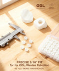 Silicone Door Hole Plugs 100 Pack for Entry Doors Five Sixteenth by One Quarter Inch Frame Holes White Anti Slam Bumpers