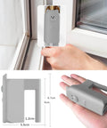 Door Pinch Guard Hanging Silicone Door Stop Wedge Grey 2 Pack Soft Slam Protector For Hinges Quiet Close And Frame Protection Hidden Installation Anti Slam Silencer For Busy Homes, front view with dimensions.