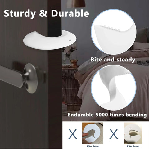 Door Pinch Guard And Slam Stopper Heavy Duty Durable Silicone Finger Safety Shield for heavy doors installed view