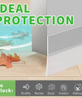 Updated Weather Stripping Door Seal blocking drafts and noise; shown with leaves on a wooden floor for insulation use