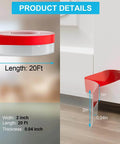 Product details showing Door Weather Stripping Silicone Seal Strip Sealing Tape for Door Draft Stopper Adhesive Tape, 20ft length, 2in width.
