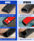 Comparison of Weather Stripping Door Seal Self Adhesive Weather Strip Silicone D Shaped Door Seal Strip with inferior products