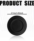 Black silicone door shock absorber pad, 2.7 cm diameter, for quiet, cushioned close to protect car paint and panels.