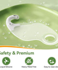 Two Pack Door Silencer For Quiet Close, Child Proof Door Closer Cushion And Baby Door Latch Cover shown on green surface