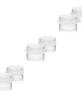 Six Piece Door Silencer And Stopper Sliding Buffer Set, clear silicone wedges for noiseless door closing and protection.