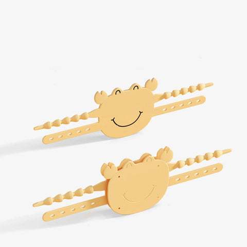 4 Pack Silicone Door Silencer Stopper Cushions For Quiet Closings Flexible Adjustable Snap Fits Most Doors Decorative Noise Reduction For Light Sleepers Cushioned Door Stopper To Prevent Slams And Keep Rooms Peaceful showing two yellow silicone stoppers with smiley face design.