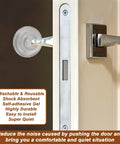 Clear Door Stopper Wall Protectors For Doors, 2 Inch Round Silicone Rubber Guard installed on door near handle
