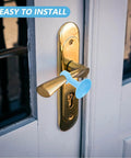 4 Pack Anti Collision Door Handle Stoppers Silicone Suction Cup Silencer Pads for quiet doors installed on a metal handle