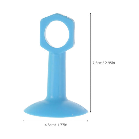 Blue silicone suction cup from 4 Pack Anti Collision Door Handle Stoppers Silicone Suction Cup Silencer Pads For Quiet Doors Non Drilling Wall Protection Preventing Bumps And Scratches In Home Or Apartment.