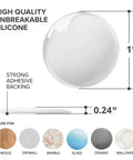 Eight Pack Silicone Door Stopper Wall Protectors For Walls Self Stick 1 Inch Clear Transparent Shield Against Door Knobs And Furniture Dents