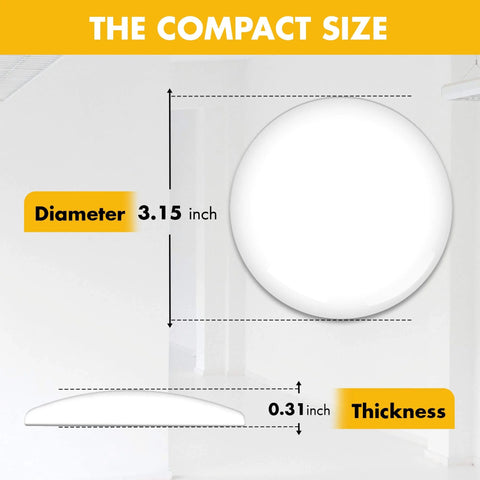 Door Stoppers for Wall – Clean and Dry Surface Required for Strong Adhesive, showing compact size and measurements