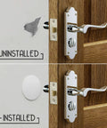 Before and after of Door Stoppers - Large 3.15" (4 PCS) - Door Stoppers for Wall with Strong Back Adhesive - Quiet and Shock Absorbent Silicone Wall Protectors
