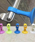 Five Piece Silicone Doorknob Wall Mute Pad Set For Door Handles Provides Wall Protection And Quiet Silencing By Absorbing Vibration Noise Anti Collision Cushions Durable Door Stopper For Home Office And Bathroom shown on counter