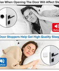 Silicone Door Stopper Wall Protector Set For Home And Office Self Adhesive Door Knob Bumper in use, preventing wall damage