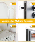 Door Stoppers for Wall – Clean and Dry Surface Required for Strong Adhesive, used on toilets, doors, side tables, and fridges.
