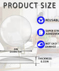 16 Pack 2 Inch Round Clear Silicone Door Knob Wall Protectors Self Adhesive Washable and Reusable Wall Guards That Absorb Shock