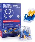100 Pairs Silicone Ear Plugs With Cord For Reusable Hearing Protection And 32 Decibels Noise Reduction Ideal For Shooting Range
