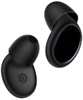 Silicone Earplugs For Sleeping With Forty Five Decibel Noise Reduction Reusable Ear Plugs for Snoring, side view of black design
