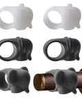 Elephant Shaped Door Handle Protectors Set For Wall Protection Silicone Door Stop Bumpers 6 Pack In Black White Gray