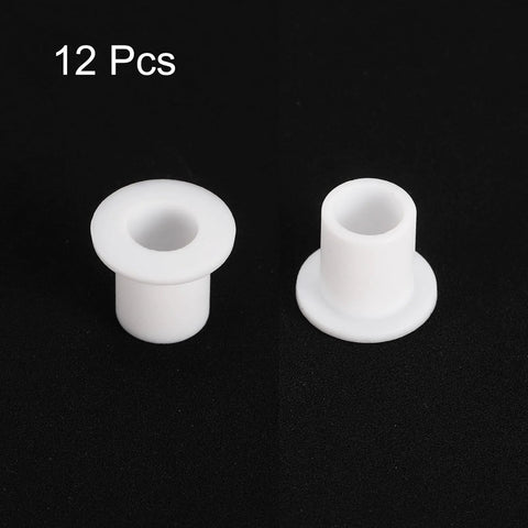12 Pieces Silicone Flanged Sleeve Bearings White ID 6mm OD 8mm Length 10mm Flange Diameter 12mm Self Lubricating Bushings