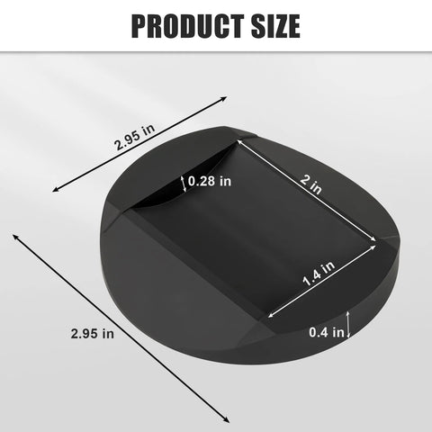 Diagram showing dimensions of 4 Pack 3x3 Inch Furniture Stopper Cups, Premium Solid Rubber Wheel Stoppers for sofas, beds and chairs.