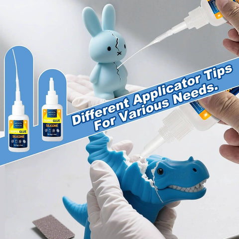Fast Bonding Top Notch Clear Silicone Glue For Silicone Rubber And TPU TPE TPR Crafts Waterproof Liquid Adhesive with applicators