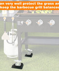 Griddle Leveling Shims Kit For Blackstone Griddle Stand Accessories, 4 Silicone Levelers By Onslowe visible on grill