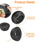 Top Hat Silicone Grommets Four Pack For Thirty Five Millimeter Drill Holes And Twenty Five Millimeter Inner Diameter Wiring Seals shown