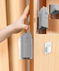 Door Pinch Guard Hanging Silicone Door Stop Wedge Grey 2 Pack Soft Slam Protector For Hinges Quiet Close And Frame Protection Hidden Installation Anti Slam Silencer For Busy Homes on wooden door
