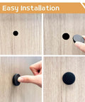 62 Piece Silicone Hole Plug Set For Furniture Round Holes In Six Sizes 1 Inch Three Quarter Inch One Half Inch Black Rubber Plug Installation