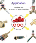 Silicone Hose Washers Set for Outdoor Garden Hoses and Faucets, 40 Pack Red O-Rings, fitting examples and uses