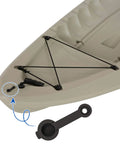 Kayak with installed 2 Pack Silicone Kayak Drain Plugs With Screws For Lifetime Fathom Amped Freestyle And Horizion Kayaks.