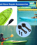 2 Pack Silicone Kayak Drain Plugs With Screws For Lifetime Fathom Amped Freestyle And Horizion Kayaks showcased with kayaks in use