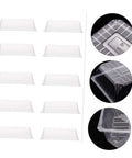 10 Piece Silicone Mold Covers For Handmade Jewelry And DIY Projects Dustproof Shield Plastic Protective Covers display in grid layout